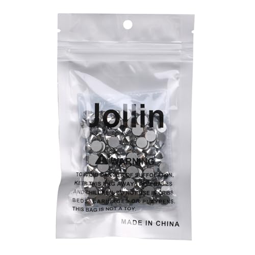 Image of Jollin Crystal Flatback Rhinestones Gems for Crafts 7.2mm SS34, Silver | Glue Fix, 288pcs Glass Rhinestones for Bedazzling, Clothes, Tumblers, Nail Art, Shoes, Bags, Caps & Accessories Decoration