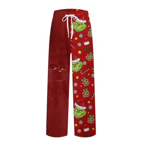 Mens Christmas Pajama Bottoms Comfy Lounge Pants with Pockets Soft Loungewear Sleepwear Casual Holiday Pajamas Pant4