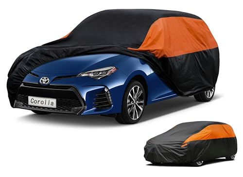 Image of GUNHYI Toyota Car Cover Custom Fit Toyota Corolla Hatchback Waterproof All Weather for Automobiles, Lightweight Full Exterior Cover Outdoor Sun UV Rain Dust Snow Wind Protection.