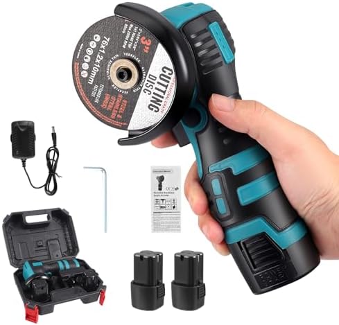 Mini Angle Grinder, 16.8V 550W Cordless Angle Grinder with 2Pcs ...