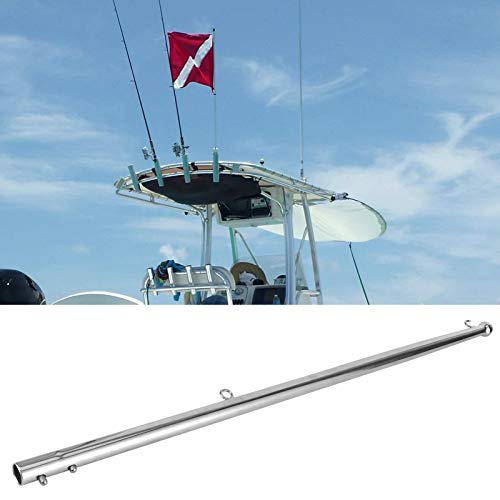 Mât de drapeau de bateau solide 610mm acier inoxydable pour rail