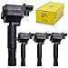 DEAL Pack of 4 New Ignition Coils For 2003-2005 Mercedes-Benz W203 C230 1.8L L4 Replacement# UF555 IC635 C1690
