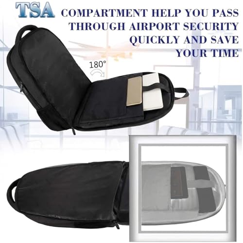Image of MATEIN Extra Large Travel Backpack, TSA Friendly 18.4 Inch Laptop Backpack with USB Charging Port, Anti Theft Flight Approved Business Work College Computer Big Bag for Women Men, Black