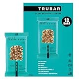 TRUBAR Vegan Protein Bar, Oh Oh Cookie Dough, Gluten Free, Plant Based Protein, Dairy Free, Non GMO, Soy Free, No Sugar Alcohols, 12G Protein, 13G Fiber, Healthy on the Go Snack Bars, 12 CT