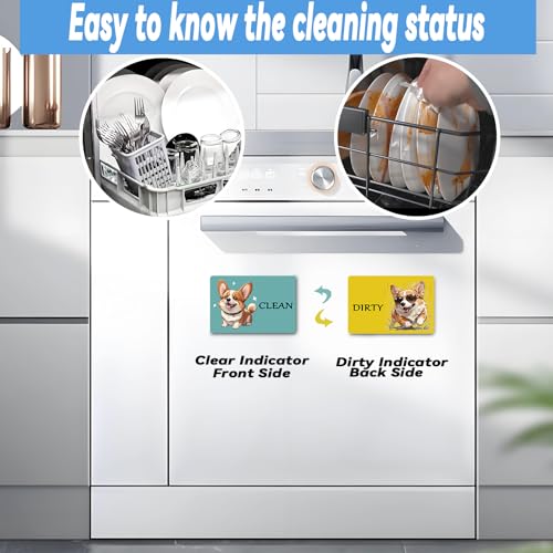Imán decorativo para lavavajillas con diseño de perro Corgi miniatura 3