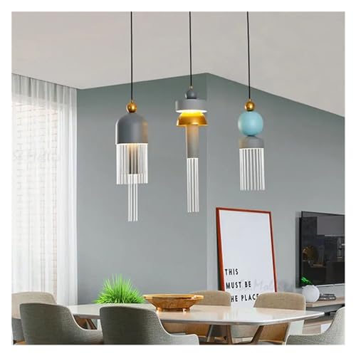 Plafond d'éclairage pendentif design minimaliste verre bleu gris