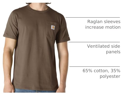 Image of Carhartt Men's Force Relaxed Fit Midweight Short-Sleeve Pocket T-Shirt