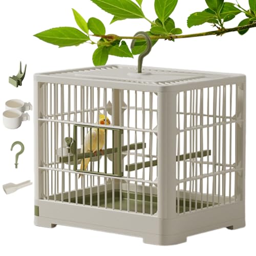 Reisekäfig für kleine Vögel – tragbarer dekorativer Volier-Transporter, dekoratives Gehäuse aus...