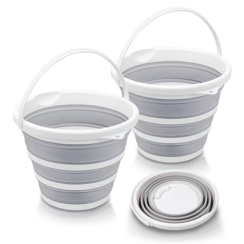 2-Pack 10L Rigid-Folding Buckets