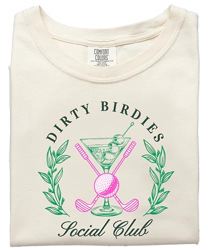 Olive Loves Apple Funny Dirty Birdies Golf Shirt for Women Preppy Martini T-Shirt for Golfer4