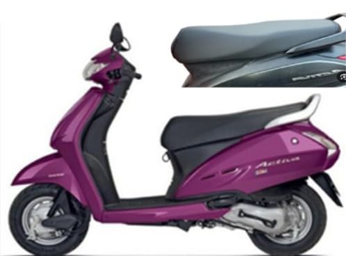 Image of Premium Water Resistant Seat Cover for Activa 3G Durable Black Stretchable Scooty Seat Protection Cover Design (Black - 5)