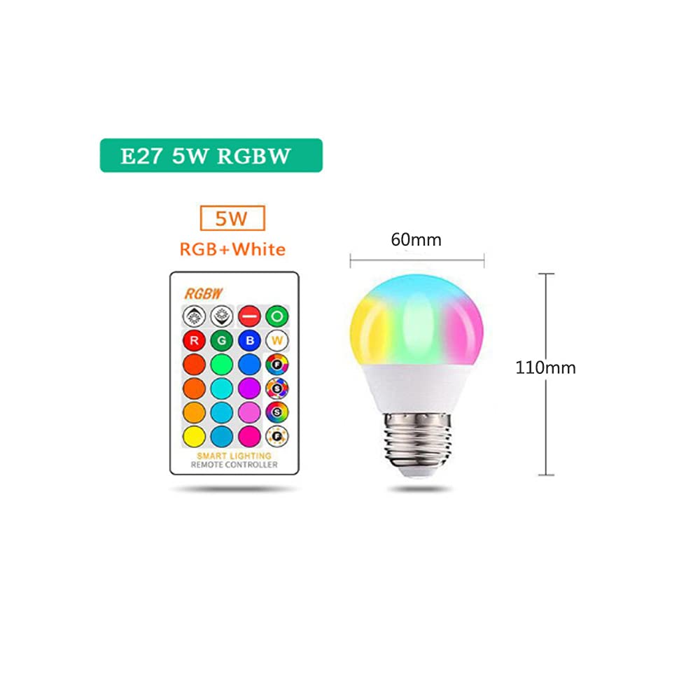 Ampoules LED E27 RGB WANGPEI 15W - Changement De Couleur Avec Télécommande - 16 Couleurs Pour Ambiance Lumineuse