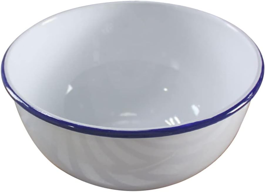 VSULZVNU Enamel Mixing Bowl Enamelware Enamel Basin Vintage Washing Enamel Basin Fruit Bowl Soup Wash Bowls for Home Kitchen Pot