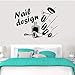 Produktbild Decal Home Decor Wandtattoo Afro-Frisur Friseur Schwarz Lady Barber Shop Beauty Winsow 57 x 57 cm