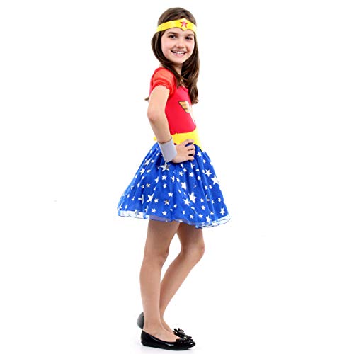 Fantasia Mulher Maravilha Princesa Infantil Sulamericana Fantasias M 6/8 Anos