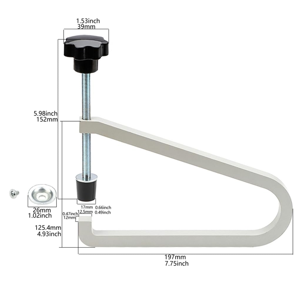 Pinza de guitarra para trastes de guitarra, abrazadera de puente de guitarra, abrazadera de alcance profundo