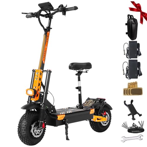 Electric Scooter for Adults 6000W Power Dual Motors Top Speed 55MPH 60V 33Ah Battery 65+ Miles Range 13