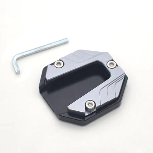 Motorrad-Ständerplatte Für Triumph Bonneville T100 / T120, CNC Aluminiumlegierung Ständer Seitenständer Vergrößern Verlängerungspolster, Motorradzubehör,Silver