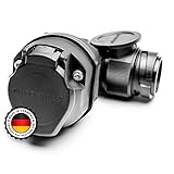 Der Adapter ist aus robustem Kunststoff und besitzt zwei 13-polige Anschlüsse. Die Belegung der Pins ist identisch mit der am Fahrzeug.
