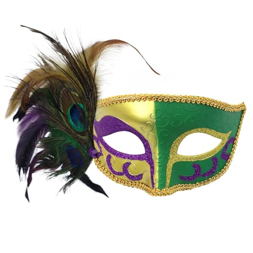 Bal masqué loup avec plumes lot de 10 pour déguisement cosplay adulte