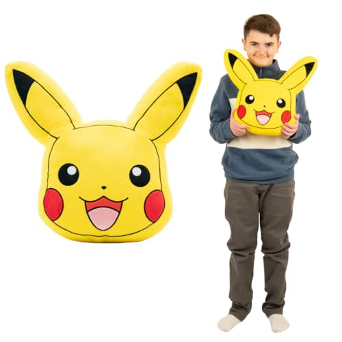 Image of Pokemon Pikachu Decorative Plush Pillow - Anime Bedding Accent for Kids - Super Soft, One Size - (Officially Licensed Product) by Franco