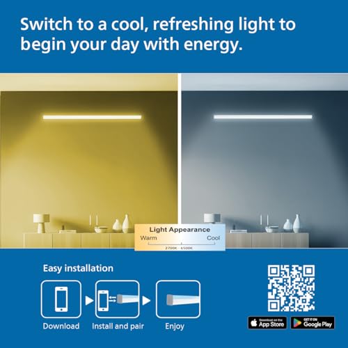Image of Philips 20W Smart Wi-Fi Tunable White LED Batten Light | App & Voice Control via Alexa & Google Assistant | Energy Efficient Smart Tube Light for Home | Packof 1