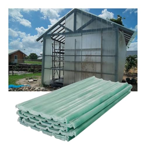 QWEASDF Paneles for Tejado de Alta Resistencia, Placa Ondulada Anti-UV, Chapas Perfiladas Techo Impermeable, FRP, Techo Cobertizo for Exteriores, Chapa Tejado(3pcs,0.9 * 0.6m/35 * 24in)