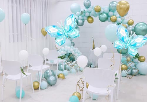 Image of PLAP Birthday Butterfly Party Balloons Party Decorate with Balloon Decorations (Blue)