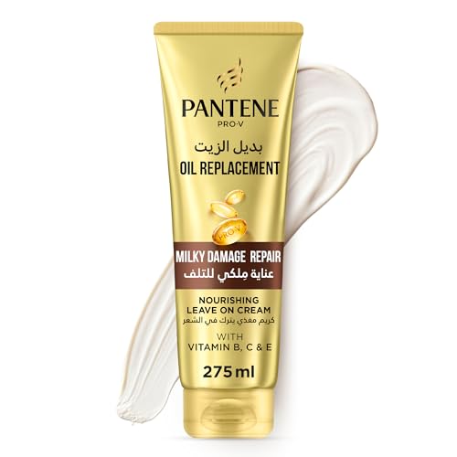 Pantene Pro-V Milky Damage Repair Oil Replacement Leave-On Cream for Damaged Hair Nourishing & Moisture Lock 275ml