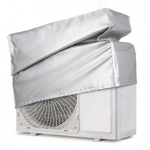 HZOUHONG Funda para Cubre 86 X 35 X 60 cm Cubierta del Aire Acondicionado Exterior, Protector Fundas Tapa Aire Acondicionado Exterior al Aire Libre Impermeable a Prueba de Polvo Protector Solar