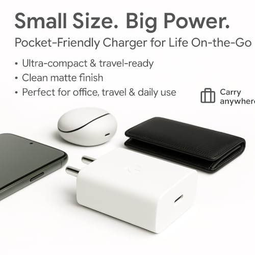 Image of 30W PD 3.0 Type C Fast Charger Adapter Compatible with Google Pixel 9a /9 /Pro /Xl /Fold, Pixel 8a /8 /7a,7 /6a /6 /5 /4 /Chromebook, Pad /Tablet, 30w USB C Quick Charging Support Rapidly for Pixel Phones, White