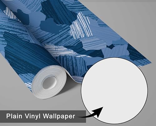 Papel de contacto impermeable azul S4Sassy resistente al agua para pared 6