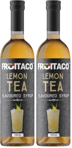 Image of Fruitaco Lemon Ice Tea Syrup: Perfect Blend For Cocktails, Mocktails, Iced Tea, And More | Non-Alcoholic Mixer For Refreshing Beverages, Liquid - 750 Ml (Pack of 2)
