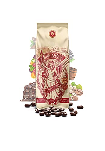 MariaSole Caffè Crema 1kg – Traditionelle Röstung in Sizilien über Holzfeuer In Handarbeit – Premium Kaffeebohnen für Vollautomat und Siebträger