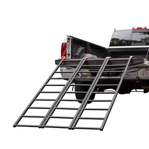 Black Widow Atv Ramp Multi-folding Steel 1000 Lb. Capacity For Trucks And Tra...
