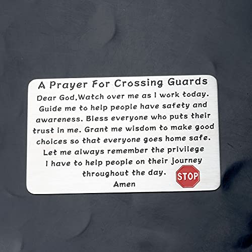 Crossing Guard Gift Crossing Guard Prayer Wallet Card A Prayer For Crossing Guards Lollipop Man Gift2