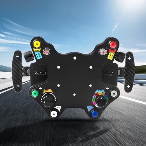 CNC Aluminum USB Racing Steering Wheel HUB Sim Racing Steering Wheel Switch Button Plate Center Control Box Compatible with Logitech G29 G27 T300RS/GT T500 th8a