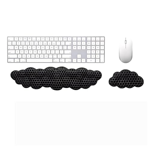 Cloud Wrist Rest for Keyboard - Comfortable Non-Slip Cushion, Ergonomic 3D Honeycomb Design, Lightweight, Easy to Clean, Perfect for Keyboard and Mouse Typing Pain Relief, Office, Gaming, Computer