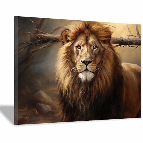 Affiches animalières de lion pour créer une ambiance cocooning dans le salon