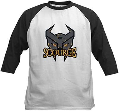 CafePress Transformers 7 Scourge Head Baseball Jersey Kids Cotton Baseball Jersey, 3/4 Raglan Sleeve Shirt Black/White