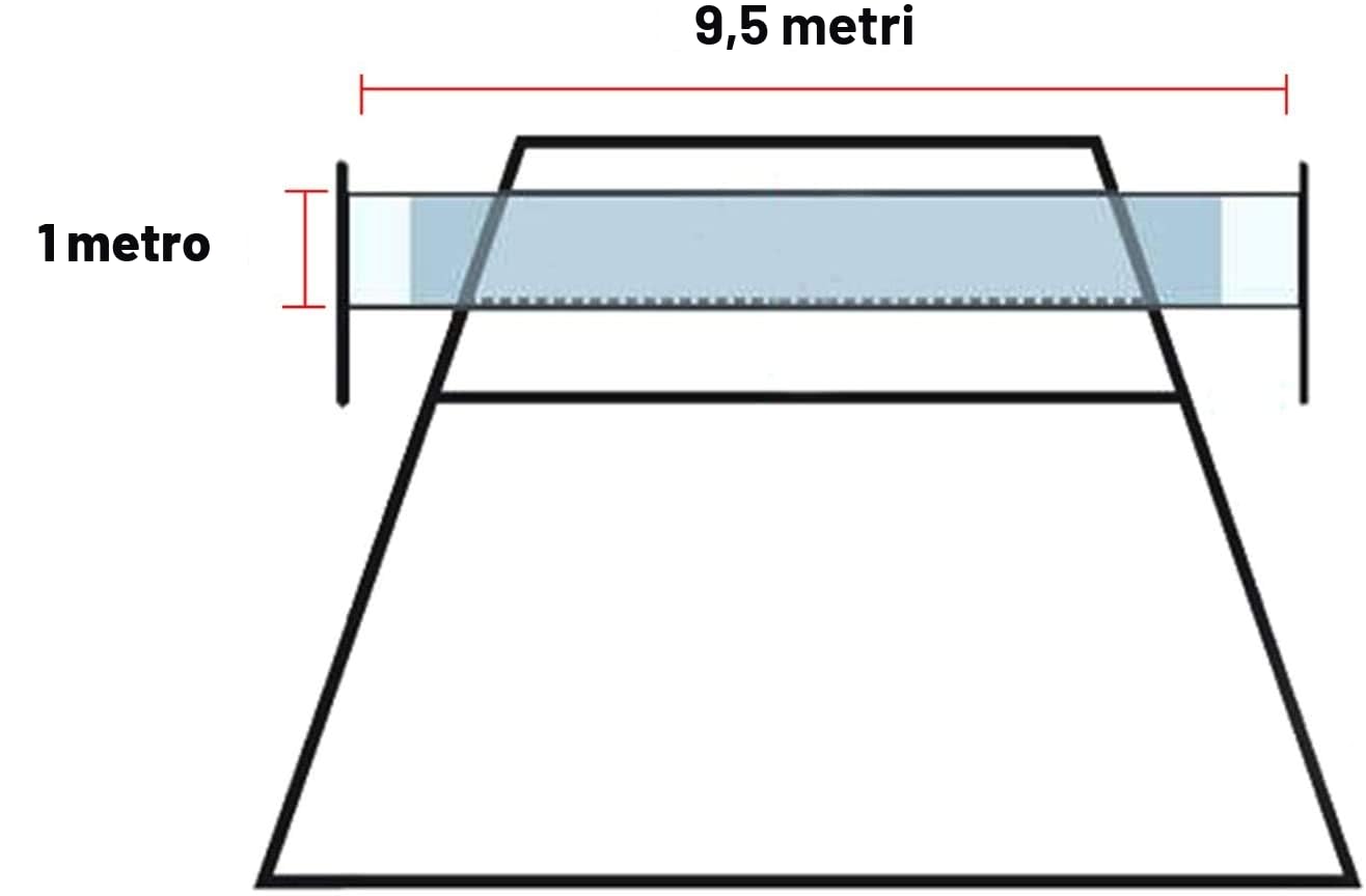 Pallavolo Netto 9,5 M X 1 M Rete da Beach Volley Rete sportiva all'aperto - Senza Telaio