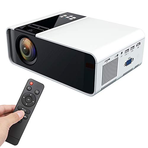 3D Beamer mit Fernbedienung, Ultra-HD 1280 * 720P 4K 5000 Lumen Projektor unterstützt WiFi/Bluetooth-Verbindung. Kompatibel mit