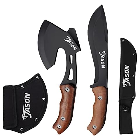 JASON Outdoor Messer Outdoor Axt Camping Messer Camping Beil Gürtelmesser Camping Axt Outdoor Survival Set Camping Zubehör Cover