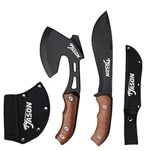JASON Outdoor Messer Outdoor Axt Camping Messer Camping Beil Gürtelmesser Camping Axt Outdoor Survival Set Camping…
