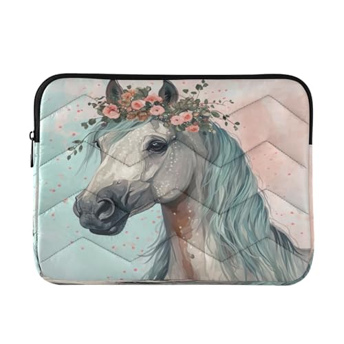 Funda para portátil 13-14 pulgadas impermeable gris floral