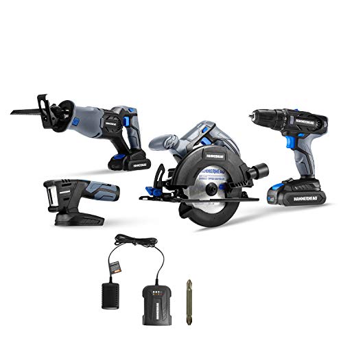 Hammerhead 20V Cordless 4Tool Combo Kit Drill