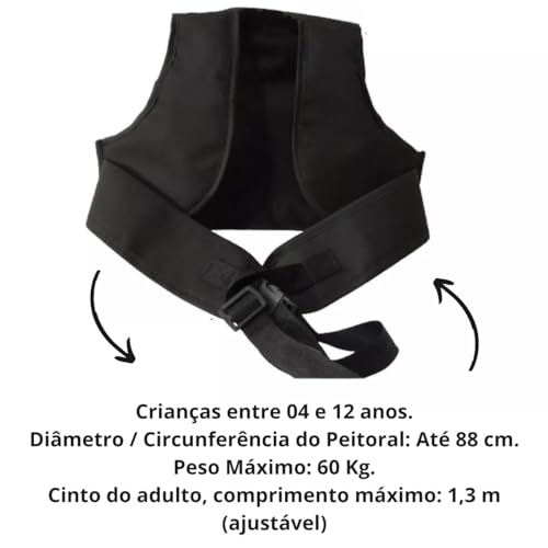 Colete Cinto Segurança Infantil Criança Moto Antiqueda Ajustável