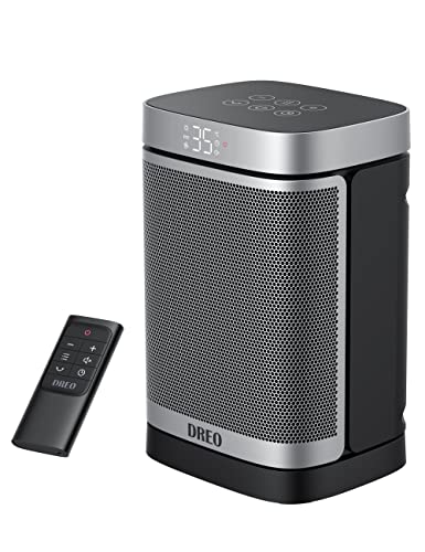 Dreo Chauffe-espace, Chauffe-céramique CTP avec thermostat, Chauffe-espace électrique, oscillation 70°, minuterie 12h, chauffage instantané de sécurité, Chauffe-espace portable Cover