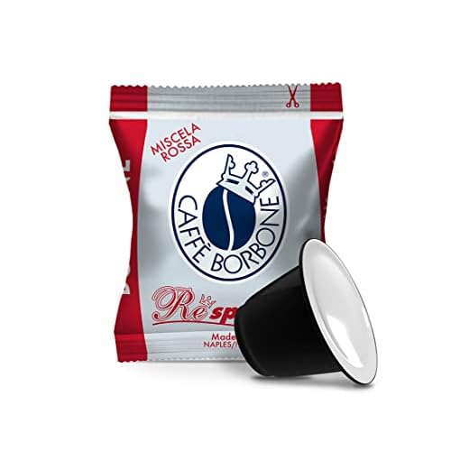 Caffè Borbone Respresso, Miscela Rossa - 100 Capsule - Compatibili con le Macchine ad uso domestico Nespresso*