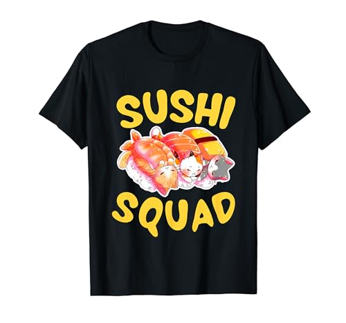 Sushi Squad Funny Sushi Cats For Men Boys Women Girls Kids T-Shirt